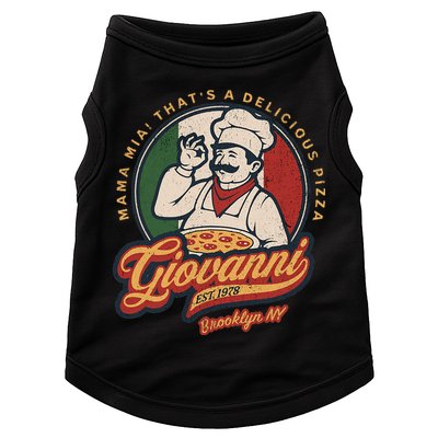 Vintage New York Pizza Retro 70s Giovanni Brooklyn Ny Doggie Tank