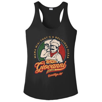 Vintage New York Pizza Retro 70s Giovanni Brooklyn Ny Ladies PosiCharge Competitor Racerback Tank