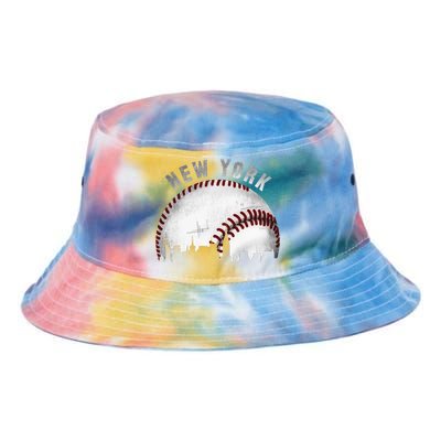 Vintage New York Skyline City Baseball Tie Dye Newport Bucket Hat