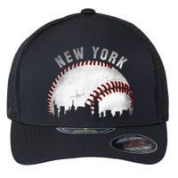 Vintage New York Skyline City Baseball Flexfit Unipanel Trucker Cap