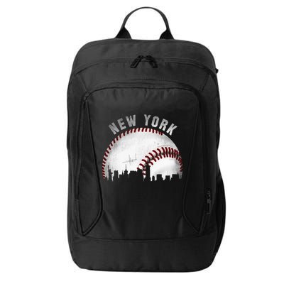 Vintage New York Skyline City Baseball City Backpack