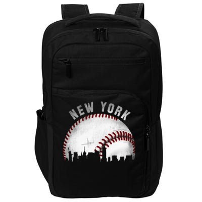 Vintage New York Skyline City Baseball Impact Tech Backpack