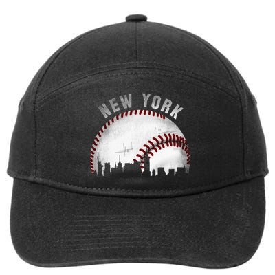 Vintage New York Skyline City Baseball 7-Panel Snapback Hat