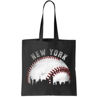 Vintage New York Skyline City Baseball Tote Bag