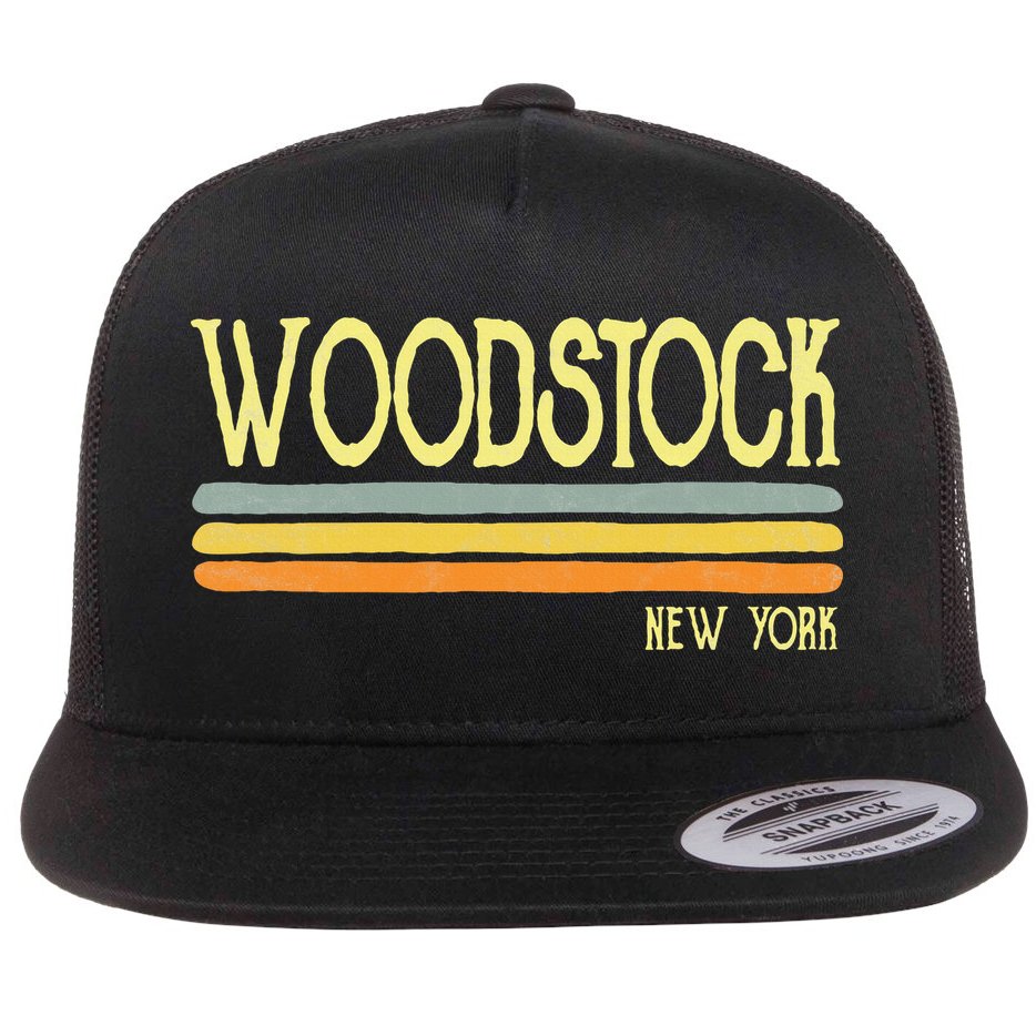 Vintage New York Ny Souvenir Flat Bill Trucker Hat