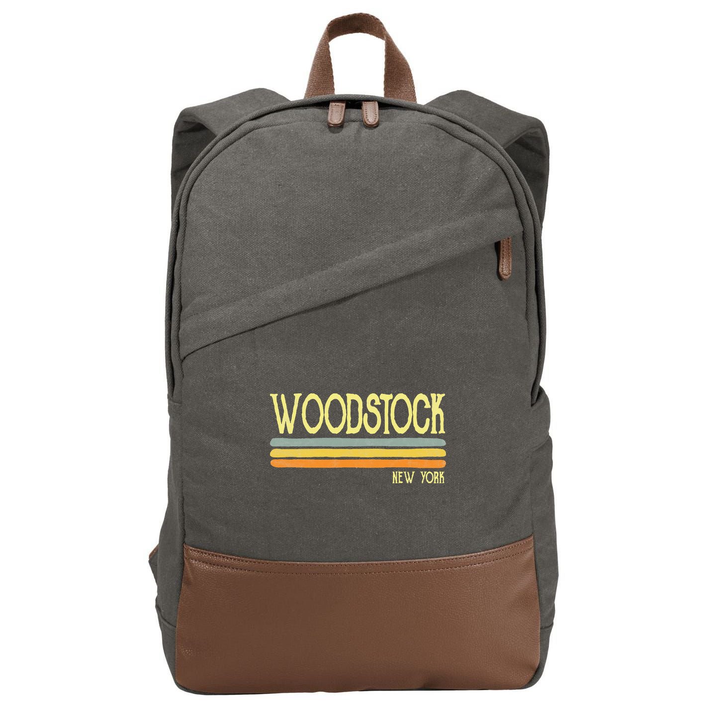 Vintage New York Ny Souvenir Cotton Canvas Backpack