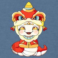 Vietnamese New Year Decorations Tet 2025 Year Of The Snake Garment-Dyed Sweatshirt