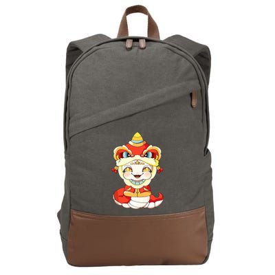 Vietnamese New Year Decorations Tet 2025 Year Of The Snake Cotton Canvas Backpack