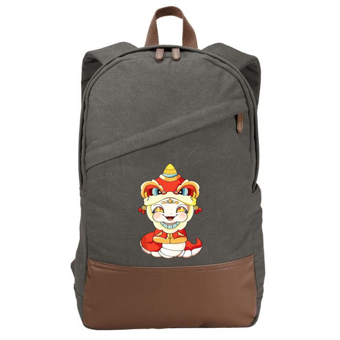 Vietnamese New Year Decorations Tet 2025 Year Of The Snake Cotton Canvas Backpack