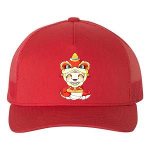 Vietnamese New Year Decorations Tet 2025 Year Of The Snake Yupoong Adult 5-Panel Trucker Hat