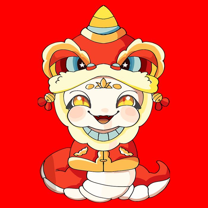Vietnamese New Year Decorations Tet 2025 Year Of The Snake Button