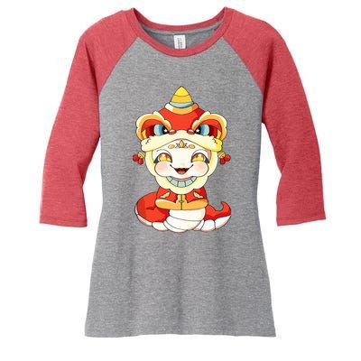 Vietnamese New Year Decorations Tet 2025 Year Of The Snake Women's Tri-Blend 3/4-Sleeve Raglan Shirt