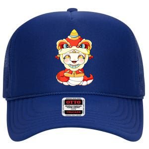 Vietnamese New Year Decorations Tet 2025 Year Of The Snake High Crown Mesh Back Trucker Hat