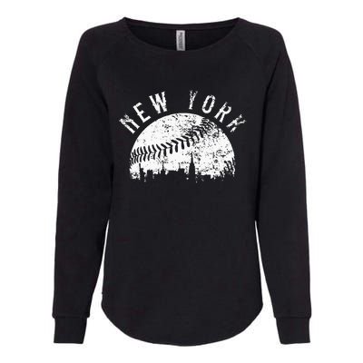 Vintage New York NY Skyline Apparel Womens California Wash Sweatshirt