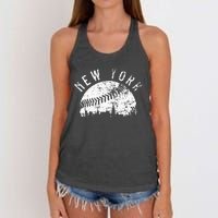 Vintage New York NY Skyline Apparel Women's Knotted Racerback Tank