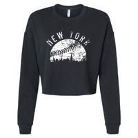 Vintage New York NY Skyline Apparel Cropped Pullover Crew