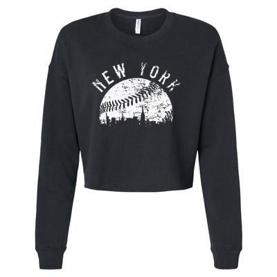 Vintage New York NY Skyline Apparel Cropped Pullover Crew