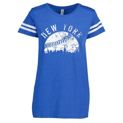 Vintage New York NY Skyline Apparel Enza Ladies Jersey Football T-Shirt