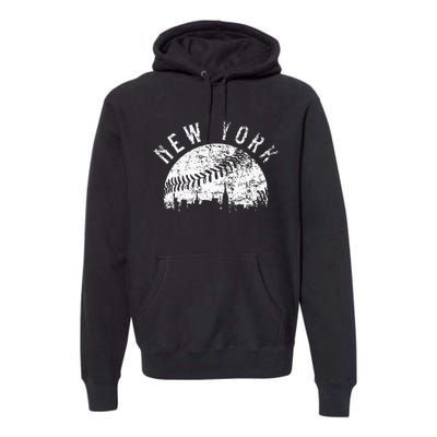 Vintage New York NY Skyline Apparel Premium Hoodie