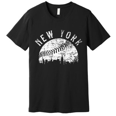 Vintage New York NY Skyline Apparel Premium T-Shirt