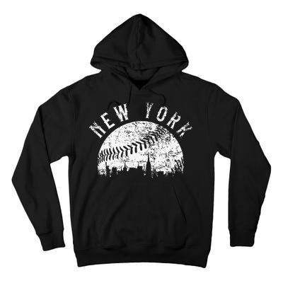 Vintage New York NY Skyline Apparel Tall Hoodie