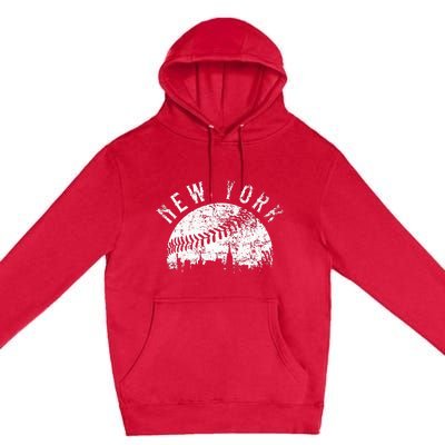 Vintage New York NY Skyline Apparel Premium Pullover Hoodie