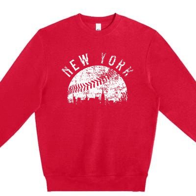 Vintage New York NY Skyline Apparel Premium Crewneck Sweatshirt