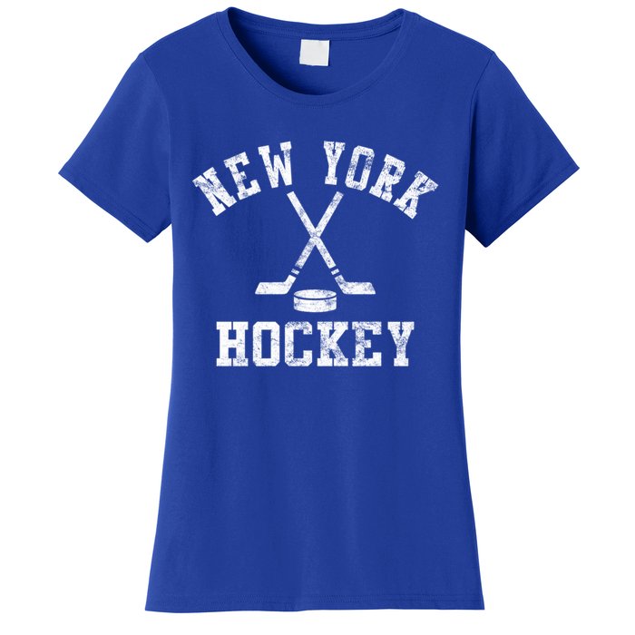 Vintage New York Hockey Gift Women's T-Shirt