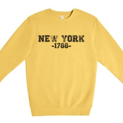 Vintage New York 1788 Premium Crewneck Sweatshirt