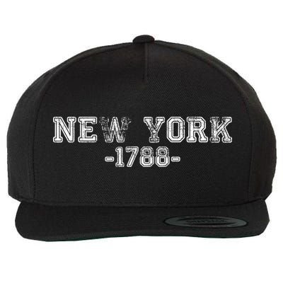 Vintage New York 1788 Wool Snapback Cap