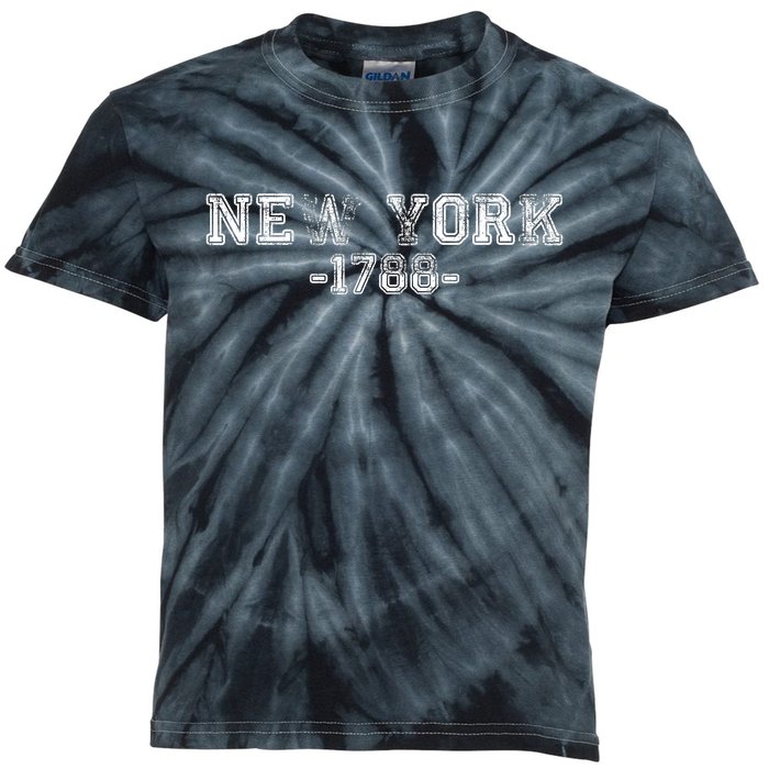 Vintage New York 1788 Kids Tie-Dye T-Shirt