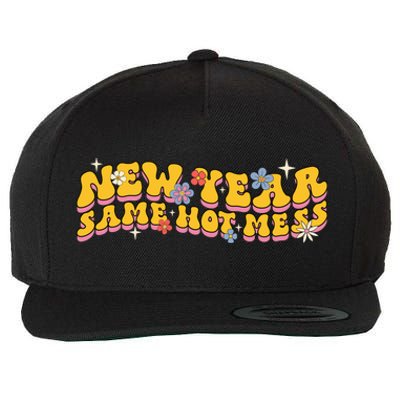 Vintage New Year Eve Funny Same Hot Mess Cool Gift Wool Snapback Cap