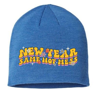 Vintage New Year Eve Funny Same Hot Mess Cool Gift Sustainable Beanie