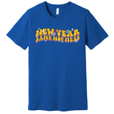 Vintage New Year Eve Funny Same Hot Mess Cool Gift Premium T-Shirt