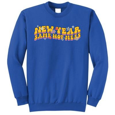 Vintage New Year Eve Funny Same Hot Mess Cool Gift Tall Sweatshirt