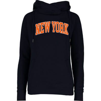 Vintage New York Womens Funnel Neck Pullover Hood