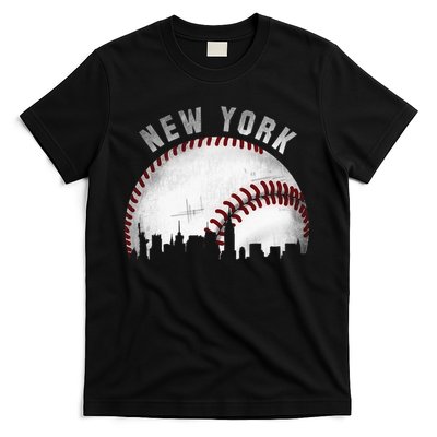 Vintage New York Skyline City Baseball T-Shirt