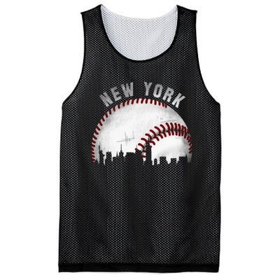 Vintage New York Skyline City Baseball Mesh Reversible Basketball Jersey Tank