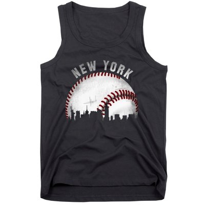 Vintage New York Skyline City Baseball Tank Top