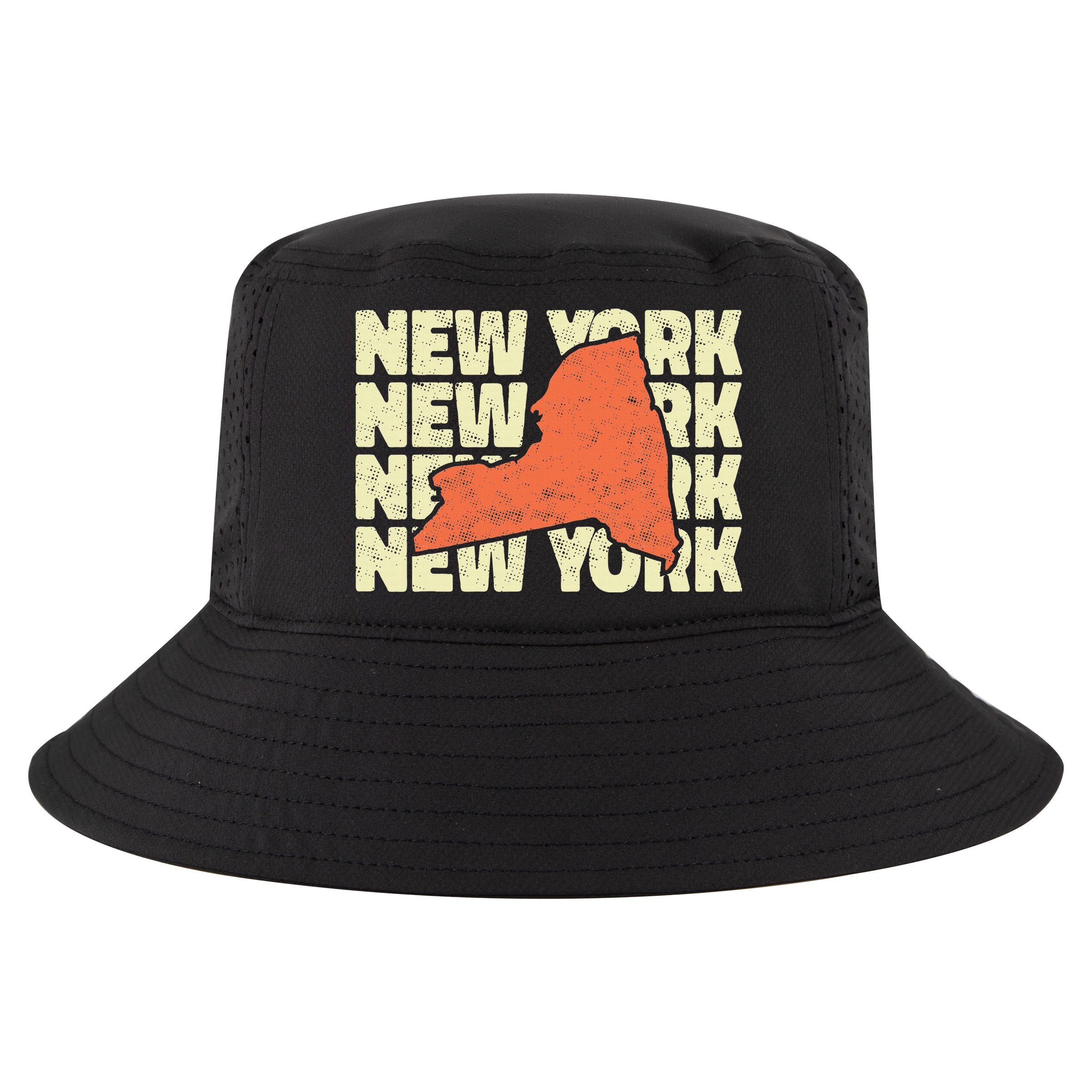 Vintage New York USA State Cool Comfort Performance Bucket Hat