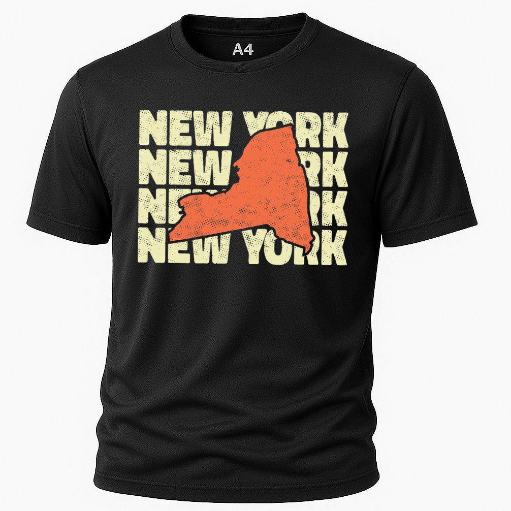 Vintage New York USA State Cooling Performance Crew T-Shirt