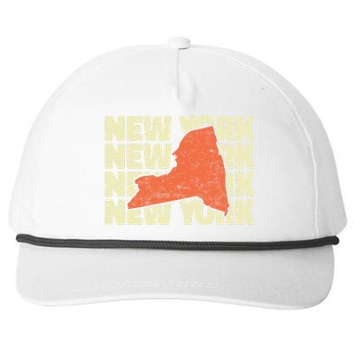 Vintage New York USA State Snapback Five-Panel Rope Hat