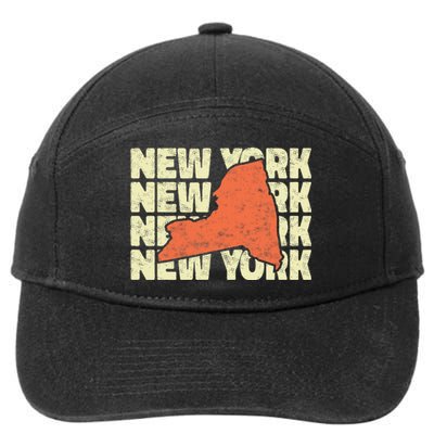 Vintage New York USA State 7-Panel Snapback Hat