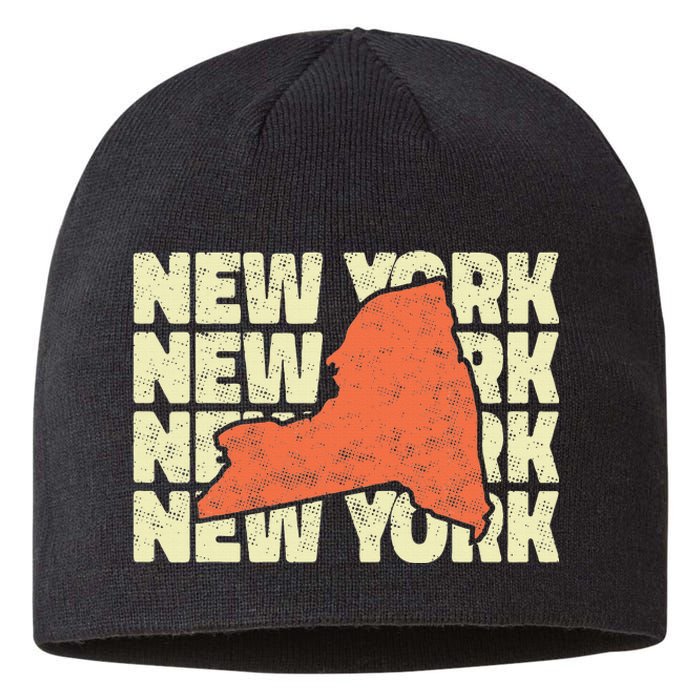 Vintage New York USA State Sustainable Beanie