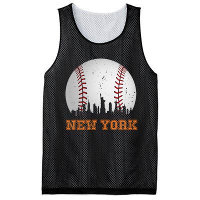 Vintage New York Skyline City Baseball Mesh Reversible Basketball Jersey Tank