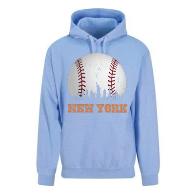 Vintage New York Skyline City Baseball Unisex Surf Hoodie