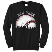 Vintage New York Skyline City Baseball Sweatshirt