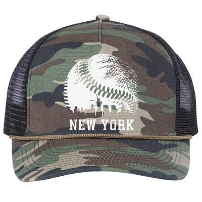 Vintage New York City Baseball Lover Retro Rope Trucker Hat Cap