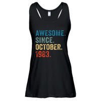 Vintage October 1983 Celebrating 40 Years old birthday Ladies Essential Flowy Tank