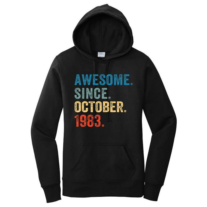 Vintage October 1983 Celebrating 40 Years old birthday Women's Pullover Hoodie